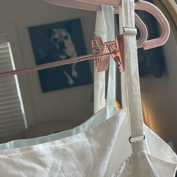 Anthropologie Maeve Large Sleeveless Eyelet Romper White 100% Cotton Shell - Picture 10 of 12